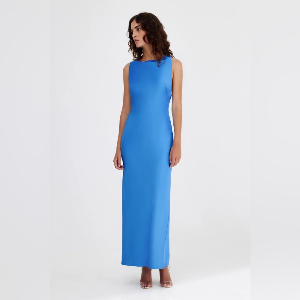 Significant Other Lara backless dress, Azure Blue